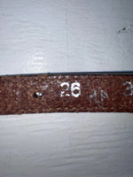 New Brown Genuine Leather M&F Silver Pendent 26” Belt #3219754 NN-35