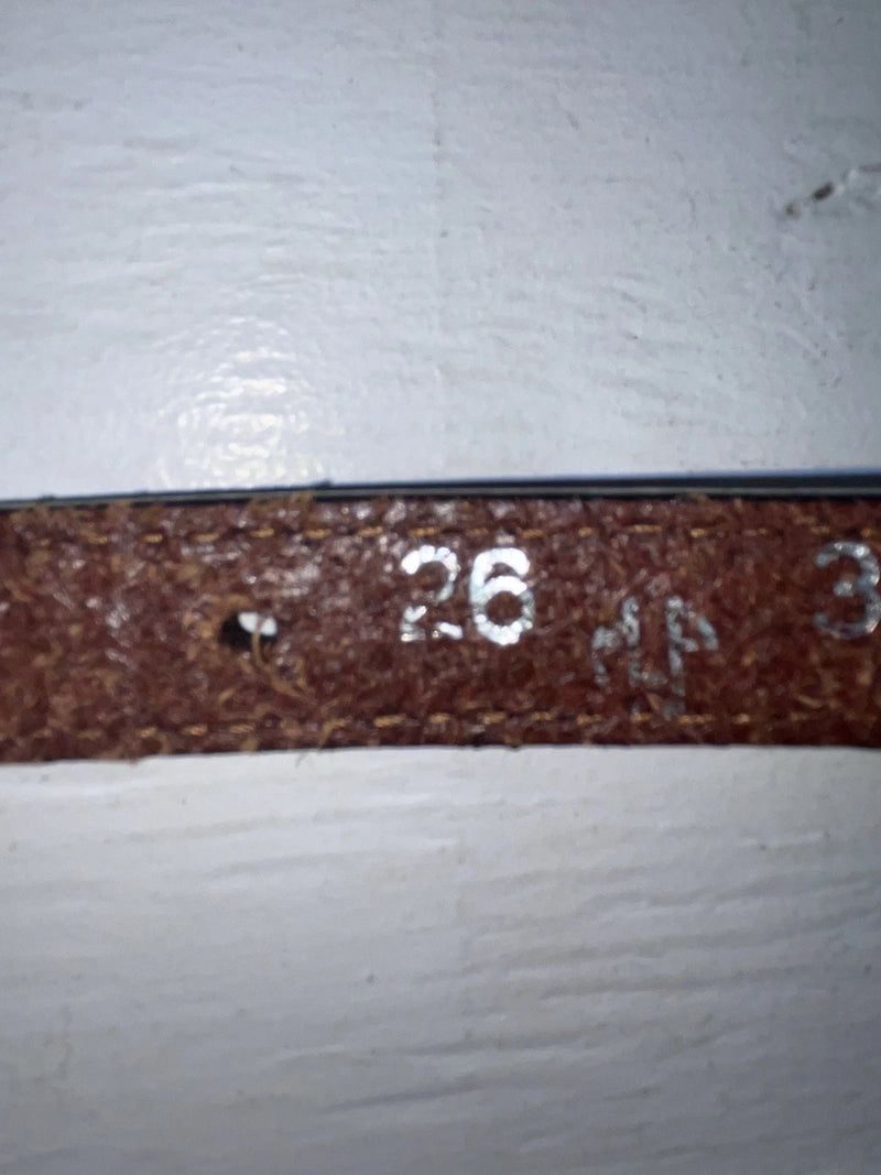 New Brown Genuine Leather M&F Silver Pendent 26” Belt #3219754 NN-35