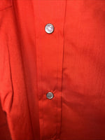 New Men’s Red HbarC Ranchwear Long Sleeve Pearl Snap Shirt. 17x35 XL S-8