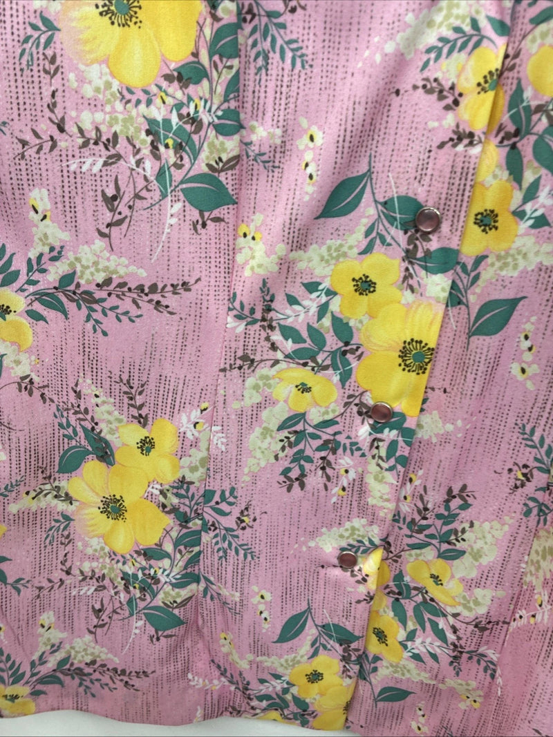 New Women’s Panhandle Slim Pink floral Long Sleeve Pearl Snap 10/32 KK-11