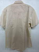 New Men’s H Bar C Tan Short Sleeve Pearl Snap Large J-80