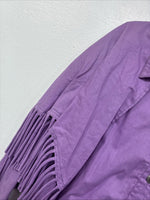 New Women’s Mine & Bills Purples Fringe Long Sleeve Button Up Size Large TT-70