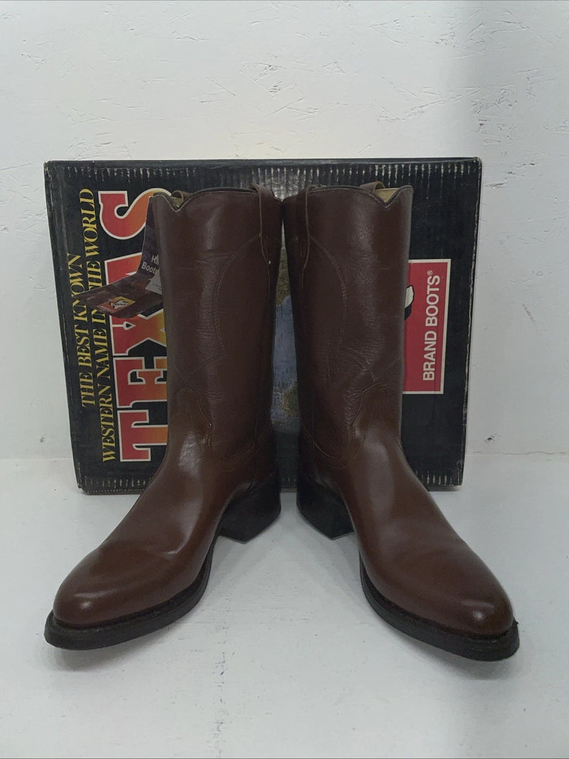 New Men’s Brown Texas Brand Cowboy Boots. 8311 8 D. 2-34