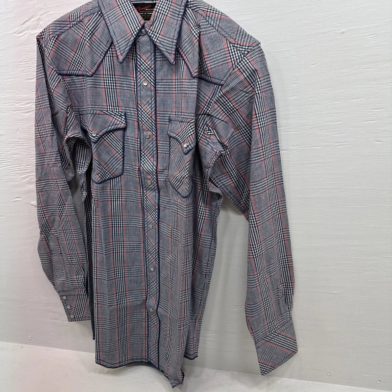New Men’s Champion Western Multiple long sleeve pearl snap 15 X 34 Medium B-58