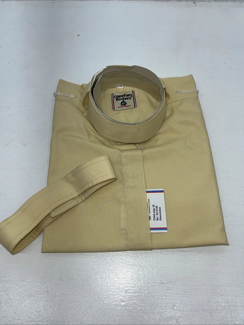 New Children’s Yellow Tough 1 Sleeveless English Riding Shirt. 16 23-2125 G-50