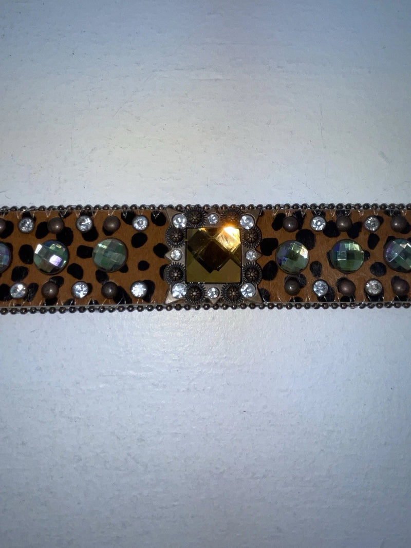 New Cheetah Print Genuine Leather Nocona Bling S Belt #N1330999 Z-98 