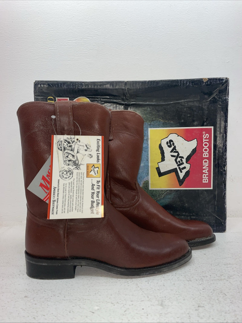 New Men’s Brown Texas Brand Cowboy Boots. 8964 8.5 8 1/2 D. 4-112