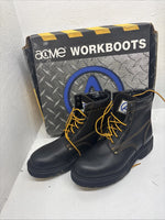 New Nlack Lace Up Work Boots Mans Size 8.5 Brand Work Boots  3-7