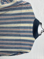 New Men’s Panhandle Slim Multicolor Stripe Long Sleeve Button Up Large Q-52