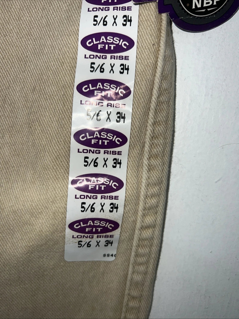 New Women’s Wrangler Tan Cowboy Cut Classic Fit Denim Jeans. 5/6x34 N-15