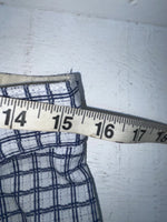 New Vintage Blue Checkered Polyester Pants #5450087 NN-153