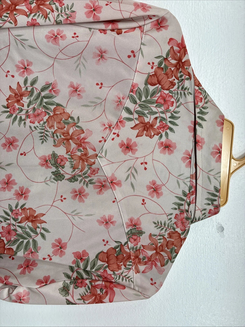 New Women’s Dickson Jenkins Pink Floral Long Sleeve Pearl Snap Size 32 MM-56