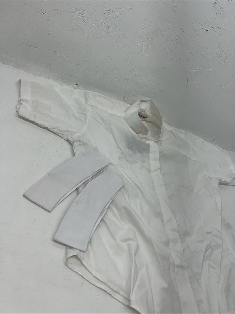 New Women’s White EQUISTAR Short Sleeve English Riding Shirt. 42 G-29