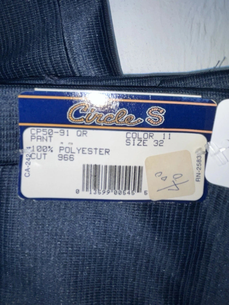 New Vintage Blue Circle S Polyester Pants #CP5091 OO-38