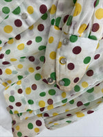 New Women’s H Bar C Polkadot Long Sleeve Pearl Snap Size 38 II-77