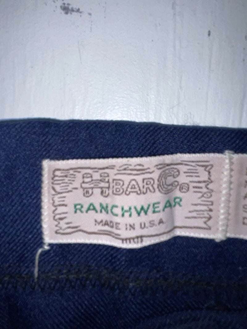 New Vintage Blue H Bar C Polyester Pants #MR477 OO-19