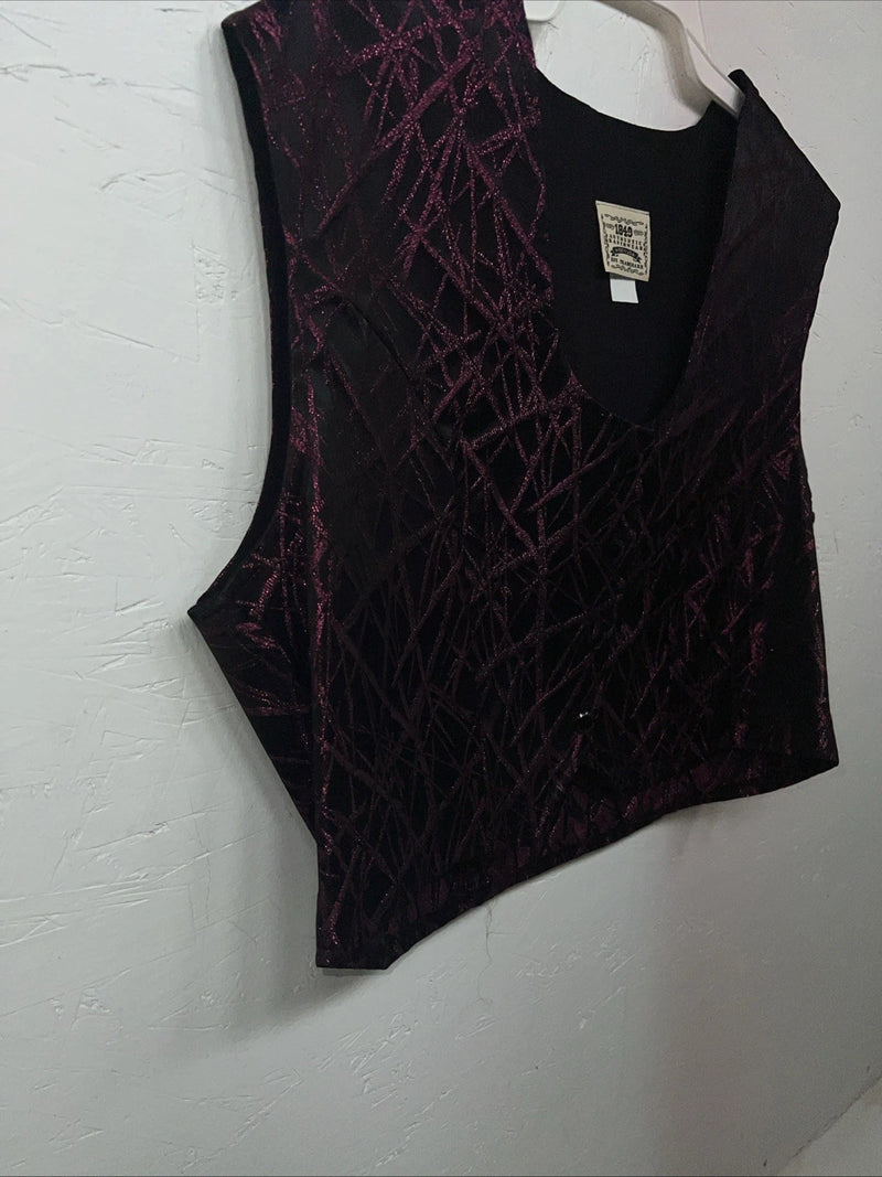 New Women’s Purple 1849 Authentic Ranchwear Show Vest 3XL WW-34