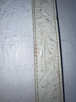 New White Genuine Leather Acme Tooled 28” Belt #5022 JJ-157