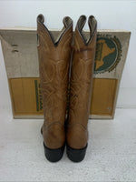 New Womens Brown Texas Brand Cowboy Boots. L 195 5 M. 2-80