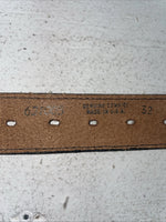 New Black Genuine Leather Wrangler Pink Striped Fabric 32” Belt #627005 Z-16