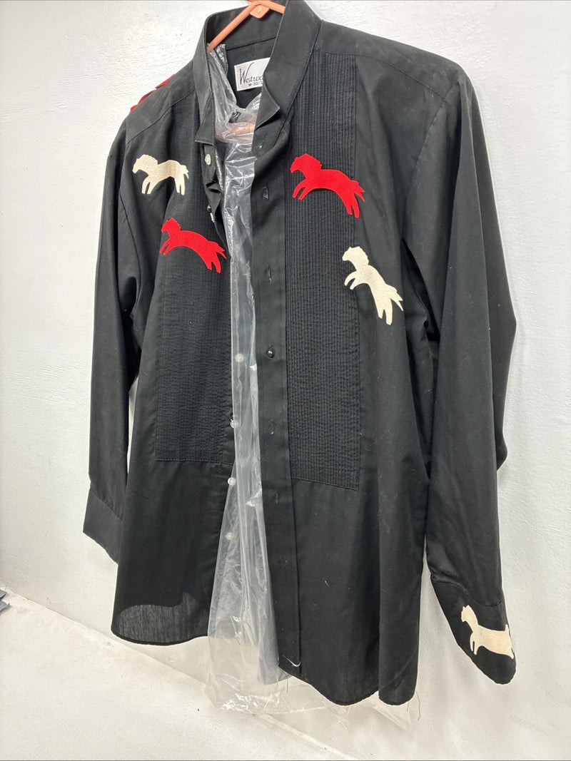 New Women’s Westwater Black Design Button Up Long Sleeve Medium MM-75