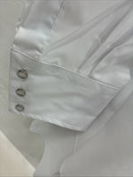 New Men’s Circle S White Simple Long Sleeve Pearl Snap 17 Large M-65