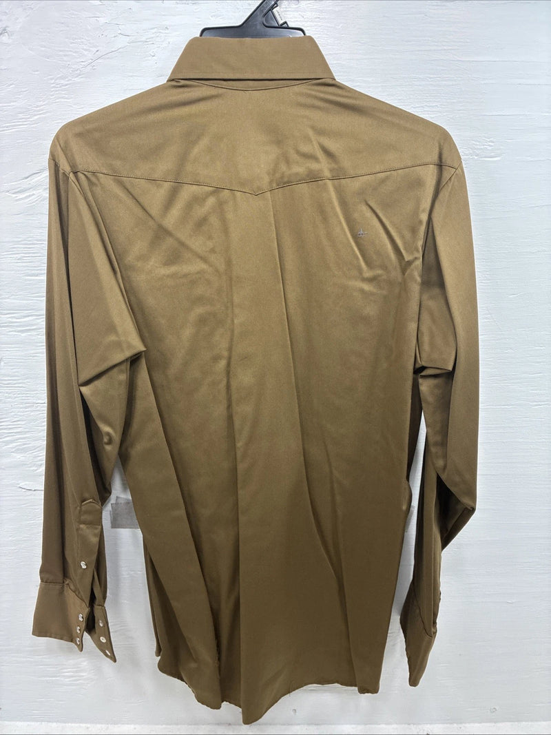 New Men’s Panhandle Slim Green Long Sleeve Pearl Snap 16.5 Large CC-31