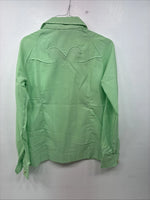 New Women’s Tem Tex Green Long Sleeve Button Up Size 12 KK-38