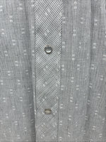 New Men’s Champion Western Gray Long Sleeve Pearl Snap Shirt 15.5 Medium V-60