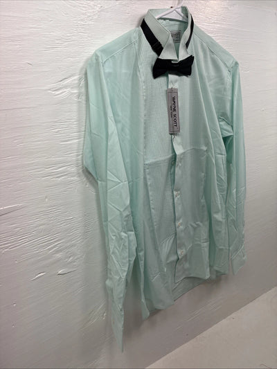 New Wayne Scott Blue Long Sleeve Button Up English Shirt Small X-85