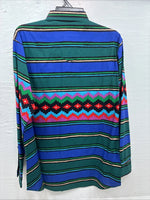 New Men’s Wrangler Multi Color Long Sleeve Button Up 16.5 Large Q-60