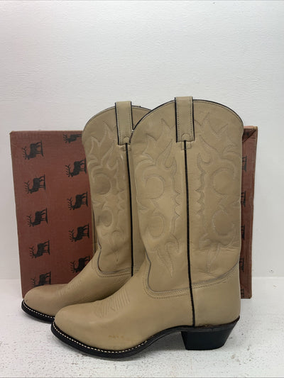 New Men’s Cream Imperial Cowboy Boots. M 129 10 D. 7-107