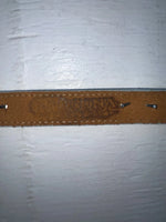 New Blue Genuine Leather Nocona Silver Pendent 34” Belt #277 JJ-89
