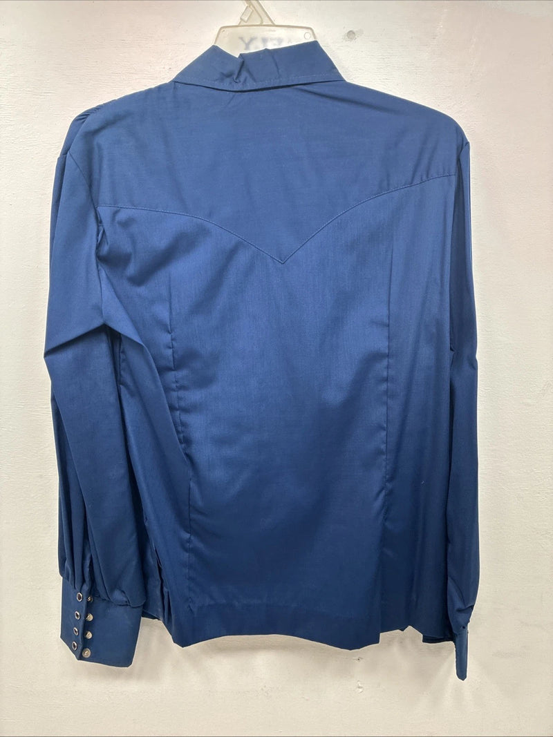 New Women’s Panhandle Slim Blue Long Sleeve Pearl Snap Size 18 GG-34