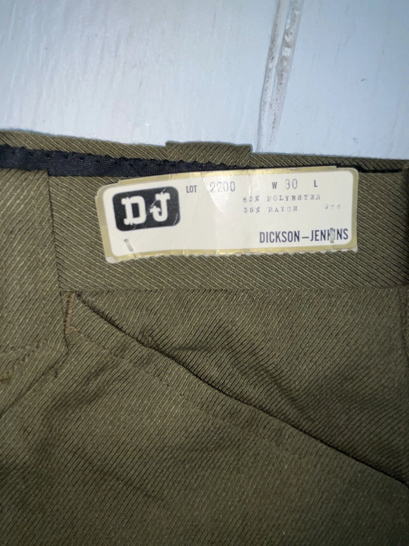 New Vintage Green Dickson Jenkins Polyester Pants #2200 3A-115