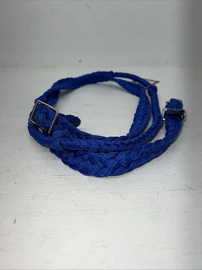 New Tough 1 Blue Nylon Braided Reins #54-915 Y-17