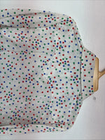 New Women’s Dickson Jenkins White Polkadot Long Sleeve Pearl Snap Size 38 LL-93