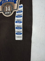 New Men’s Cowboy Cut Slim Fit Brown Denim Wrangler Jeans. 13x34 F-30