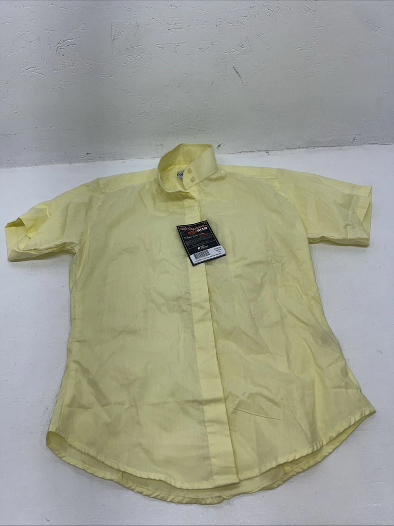 New Women Yellow EQUISTAR Short Sleeve English Riding Shirt. 30 465083 G-56