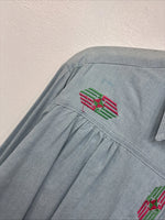 New Women’s Pointer Wear Blue Design Long Sleeve Button Up Size 10 KK-44