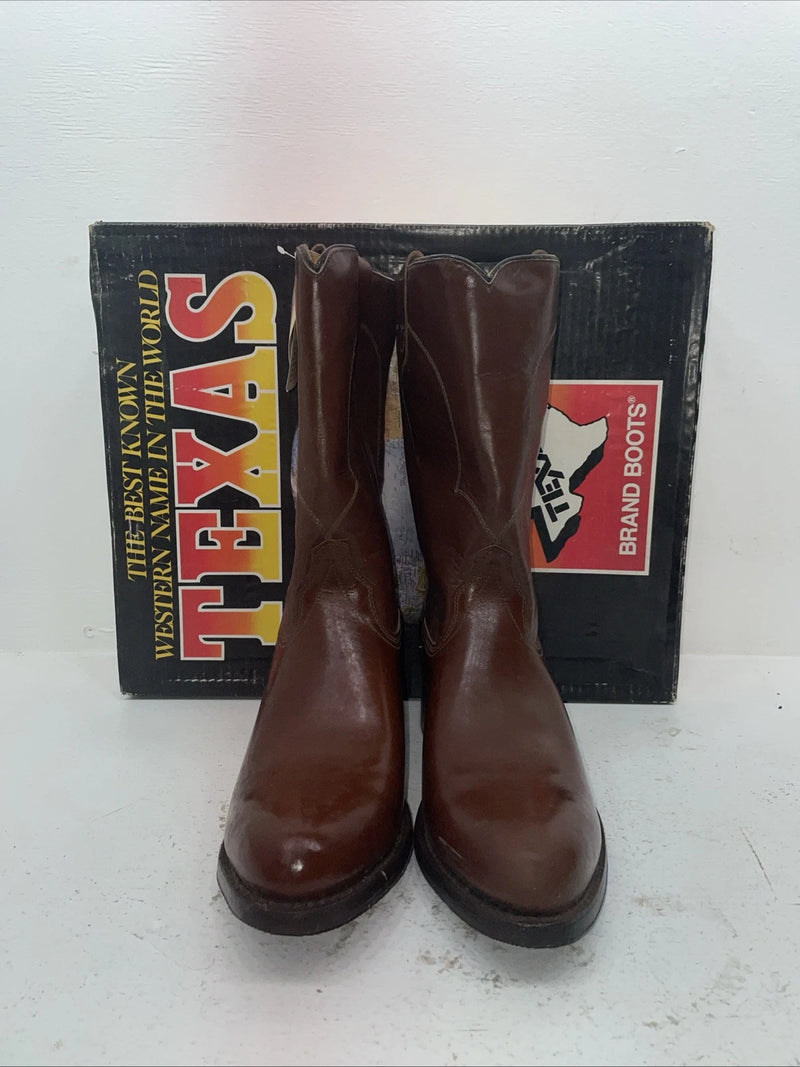 New Men’s Brown Texas Brand Cowboy Boots. 8311 11 D. 8-18