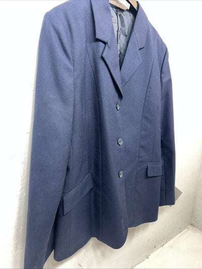 New Women’s Comfort Riders Blue Hunt Meister Riding Coat 14 Large JJ-602