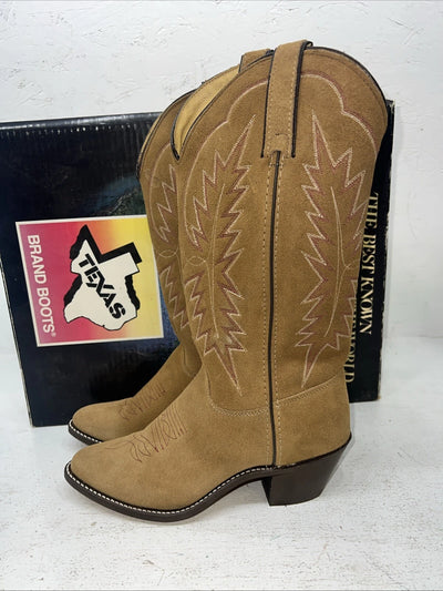 New Women’s Brown Texas Brand Cowboy Boots. 4906 7.5 7 1/2 M. 17-61