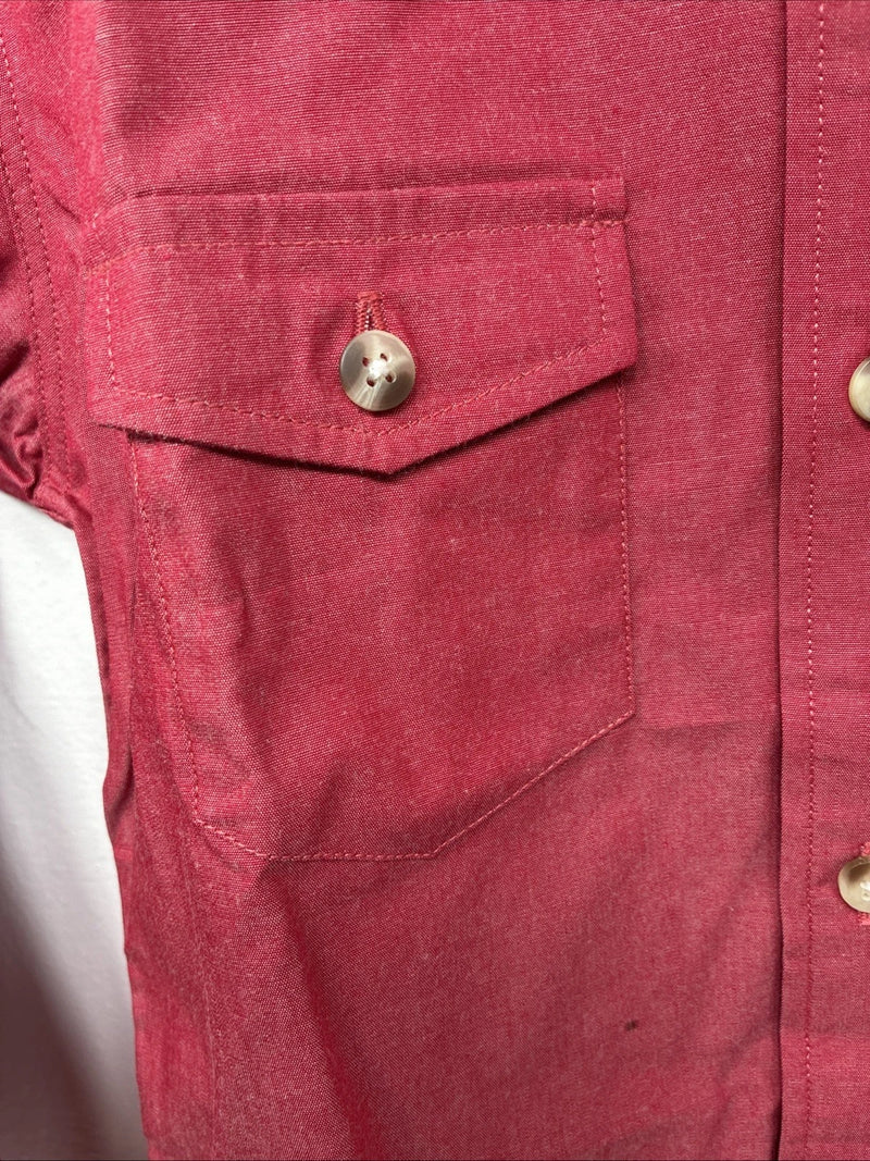 New Girls ELY Cattleman Pink Long Sleeve Button Up Small DD-133
