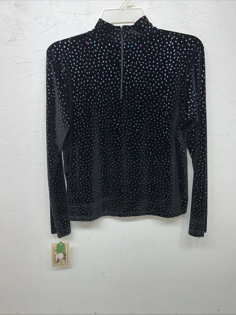 New Women’s 1849 Authentic Ranchwear Black Multicolor Long Sleeve Shirt S WW-19