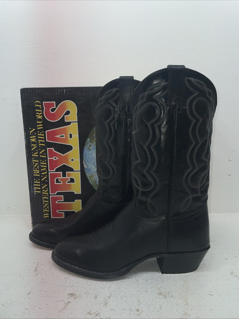 New Men’s Black Texas Imperial Cowboy Boots. M 610 10 D. 7-62