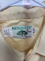 New Men’s Mesquite Yellow Long Sleeve Pearl Snap 16 X 35 Large CC-67