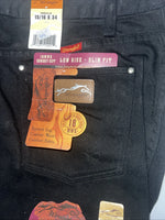 New Women’s Black Low Rise Wrangler Slim Fit Denim Jeans. 15/16x34 J-17