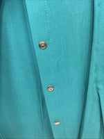 New Women’s Roughrider Blue Long Sleeve Button Up Size Large TT-133