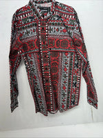 New Men’s Red Green Gunsmoke Button Up Long Sleeve Shirt. Medium I-33
